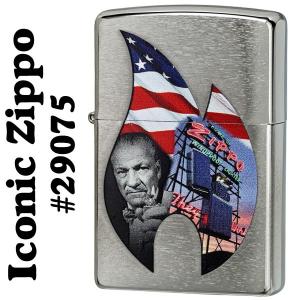 父の日：zippo(ジッポーライター) Iconic Zippo images #29075 Brushed Chrome（ネコポス対応）｜jackal