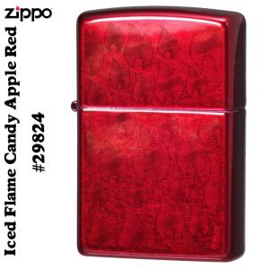 父の日：zippo(ジッポーライター) Iced Flame Candy Apple Red  #29824  両面同柄 送料無料（ネコポス対応）｜jackal