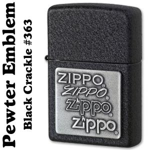 父の日：zippo(ジッポーライター)Zippo Pewter Emblem Black Crackle #363（ネコポス対応）｜jackal