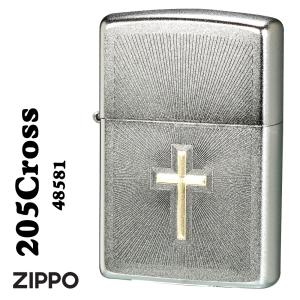 zippo(ジッポーライター)205クロスデザイン　Cross Design　サテンクローム　2023モデル #48581 シンプル カッコイイ　ギフト  送料無料（ネコポス対応）｜jackal