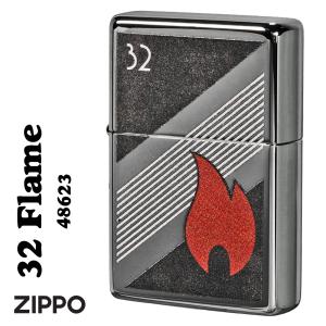 zippo(ジッポー)260-25  32Flame Design　フレイムデザイン　フラットトップ ハイポリッシュ　2023モデル #48623  ギフト  送料無料（ネコポス対応）｜jackal