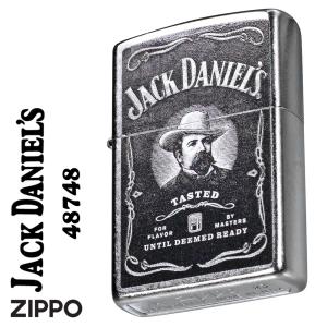 父の日：zippo(ジッポーライター) JACK DANIEL'S ジャックダニエル 創業者デザイン 2023秋冬モデル ストリートクローム  48748  お酒　ギフト（ネコポス対応）