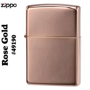 ZIPPO(ジッポーライター) Ｒｏｓｅ　Ｇｏｌｄ（ローズゴールド）ハイポリッシュ　＃49190（ネコポス対応）｜jackal