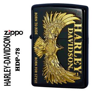 父の日：zippo (ジッポー)ハーレーダビッドソン　ブラックイオン＋ゴールドメッキ　ゴールドメタル貼り　2022モデル HDP-78　ギフト  送料無料 （ネコポス対応）｜jackal