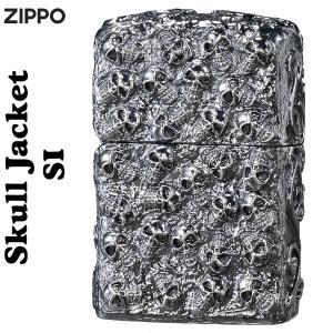 zippo(ジッポーライター) スカルジャケットSI 銀イブシ　ドクロ