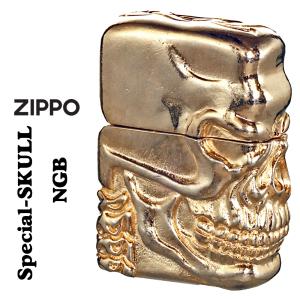 zippo(ジッポーライター) スカルジャケットNGB ニッケルゴールド バレル仕上げ  ドクロ SPECIAL-SKULL-NGB  送料無料 （ネコポス対応）｜jackal