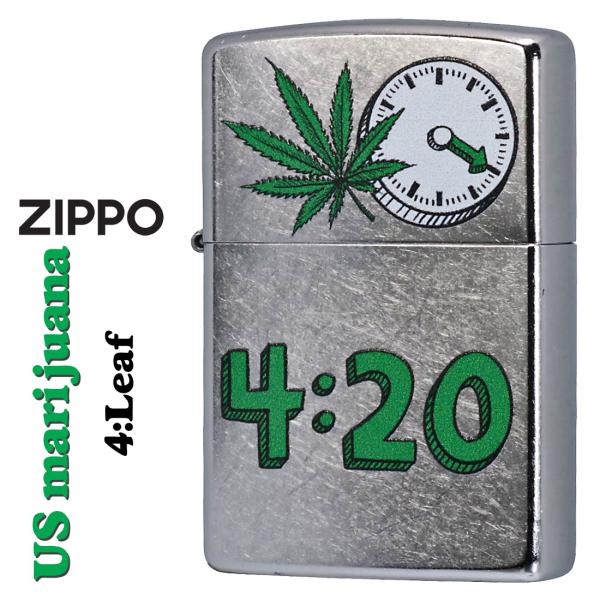zippo(ジッポーライター) マリファナ　4：Leaf　2024　USモデル ストリートクローム ...
