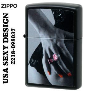 zippo(ジッポーライター)SEXY ZIPPO セクシーガール　Z218-098037　ブラックマット  アメリカ レディー 女性　メンズ　ギフト  送料無料　（ネコポス対応）｜jackal