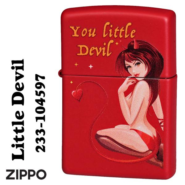 父の日：zippo(ジッポー) Little Devil Red レッドマット 赤　2023モデル ...