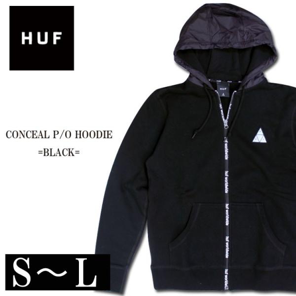 【大セール＆送料無料!!】HUF ハフ パーカー CONCEAL ZIP HOODIE ZIPパーカ...