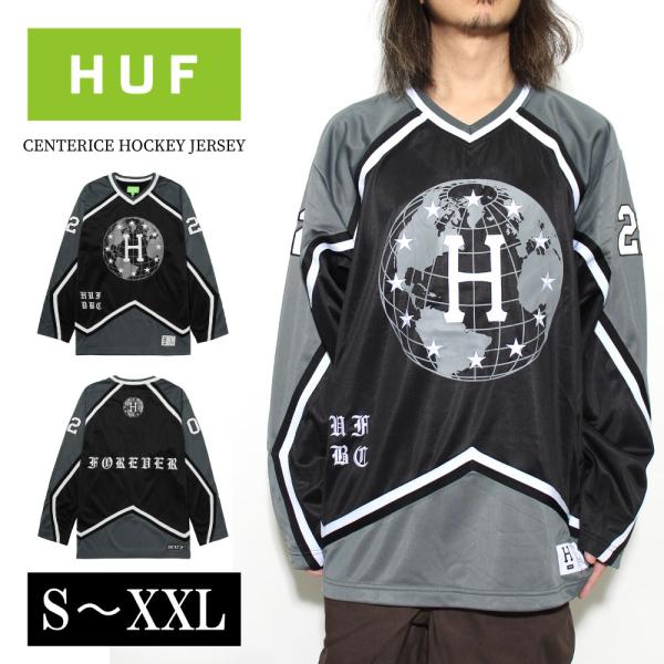 HUF ハフ ホッケー シャツ CENTER ICE HOCKEY JERSEY S~XXL 20周...