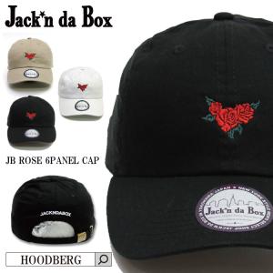 ベースボールキャップ 帽子 Jack'n da Box ジャッキンダボックス 薔薇 バラ 刺繍 ROSE 6panel cap カーブキャップ デニム ゾゾタウン ZOZO TOWN zozotown｜jackhood