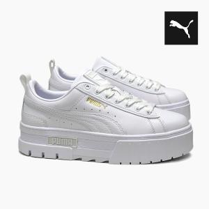 PUMA MAYZE CLASSIC W 384209-01 プーマ メイズ クラシック ウィメンズ 白 スニーカー/レディース/レザー/厚底/人気