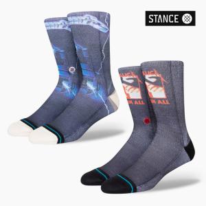 STANCE SOCKS METALLICA[スタンスソックス メンズ 靴下][メタリカ/スタンス/ソックス/コラボ/STANCEソックス/紳士用/黒/紫/コラボ/クルー丈]｜jackpot-store