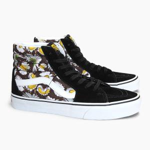 VANS SK8-HI VN0A32QG9FV バンズ スケートハイ レディース スニーカー ハイカット  スエード キャンバス 黒黄 デイジー スケシュー 2021春夏｜jackpot-store