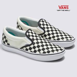 バンズ コンフィクッシュ スリッポン VANS COMFYCUSH SLIP-ON チェッカーボード柄 黒白 メンズ レディース スニーカー 軽量 キャンバス VN0A3WMDVO4