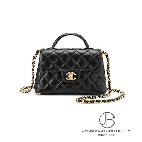シャネル CHANEL トップハンドル フラップ バッグ ブラック 黒 AS5355 B19386 ...