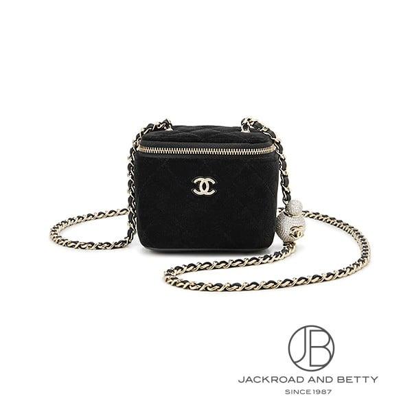 シャネル CHANEL ココマーク マトラッセ ヴァニティバッグ ブラック 黒 AP1477 B20...