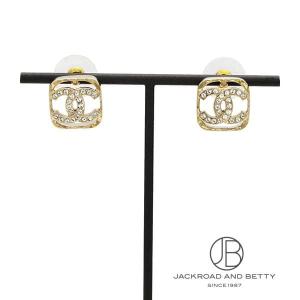 シャネル CHANEL ココマーク ロゴ スクエア ピアス ABA254 B10373 NM707 中古 ジュエリー ブランドジュエリー