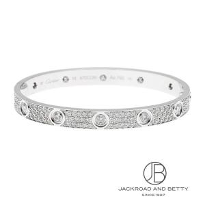 カルティエ CARTIER ラブブレスレット クラシックモデル パヴェダイヤ 16 N6727416 中古 ジュエリー ブランドジュエリー