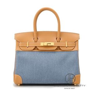 エルメス HERMES バーキン30 ナチュラル ブルー 中古 バッグ/財布/小物