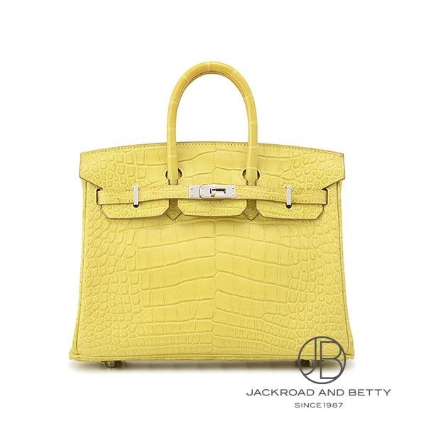 エルメス HERMES バーキン25 アリゲーターマット クロコダイル ライム 中古 バッグ/財布/...