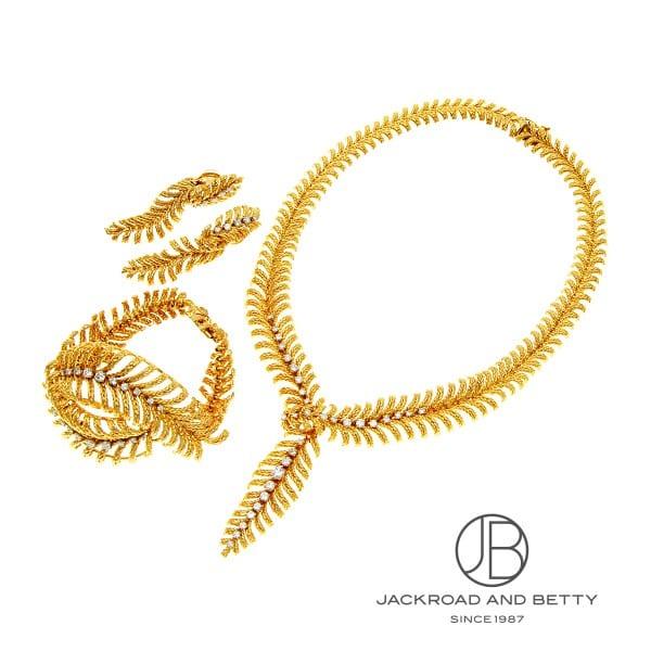 ブシュロン BOUCHERON フェザー ダイヤモンド ネックレス ブレスレット イヤリング セット...