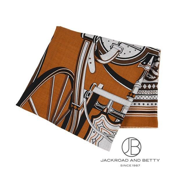 エルメス HERMES カレ140 カレジェアン 四輪馬車の車輪・バンダナ キャラメル H24417...