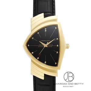 ⭐︎ベンチュラ⭐︎ハミルトン⭐︎ゴールド⭐︎型押しクロコダイル⭐︎革ベルト⭐︎黒 VENTURA ハミルトン ベンチュラ クオーツ 32.5mm メンズ 腕時計