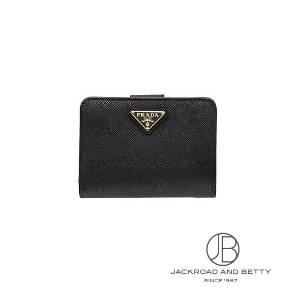 プラダ PRADA サフィアーノ トライアングル ウォレット ネロ ブラック 黒 1ML018QHH...