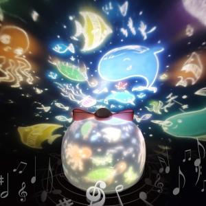 スタープロジェクターライト 星空ライト 音楽再生 寝かしつけ用おもちゃ スターナイトライト 360度回転ライト クリスマス  プレゼント 翌日発送