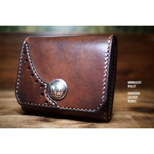 サドルレザー・トラッカーウォレット ブラック シルバーコンチョ