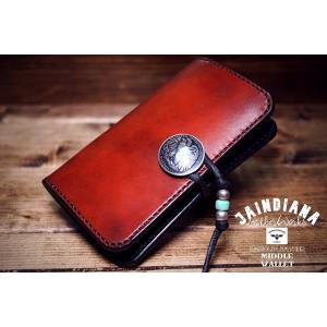 手縫い革財布 ハンドメイドサドルレザーハーフウォレット YH-9