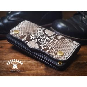 サドルレザー・トラッカーウォレット ブラック : JAINDIANA - 通販