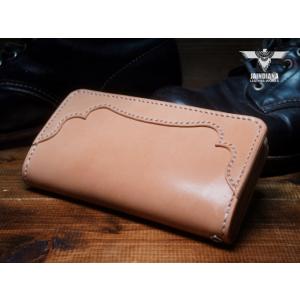 ミドルウォレット ヌメ革 モルガン/バイカーズウォレット/財布