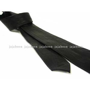 レザー ネクタイ ブラック 本革 （レザー）製 JAJABOON ジャジャブーン