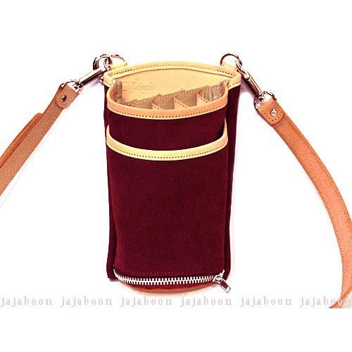 シザー ケース ワイン レッド 無地 5丁 差し （ 革 ベルト 付 ） 本革 （ レザー ） 製 ...