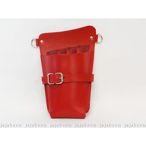 シザー ケース ホルスター タイプ 赤 右利き・両用　（ 革 ベルト付き） 本革 （レザー）製 JA...