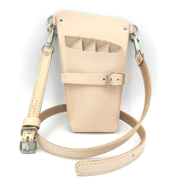 シザー ケース ホルスター タイプ ヌメ 皮 左利き 用　（ 革 ベルト付き） 本革 （レザー）製 ...