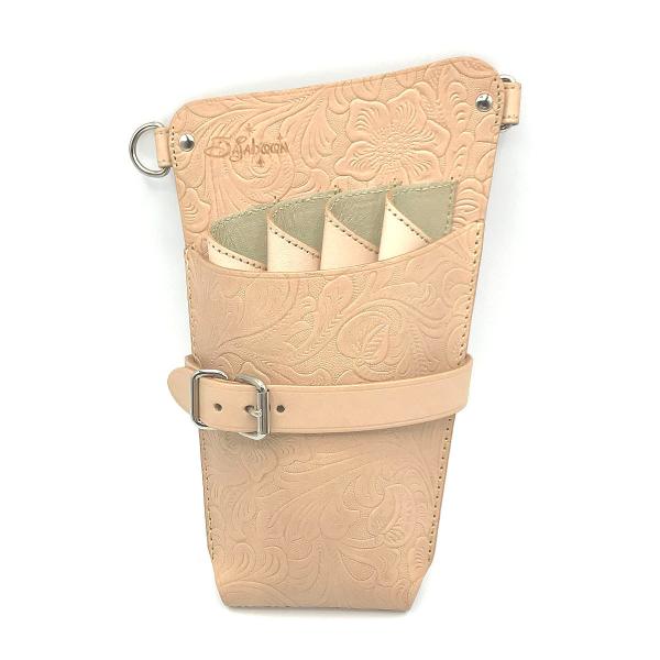 シザー ケース ホルスター タイプ アラベスク ヌメ 皮 （ 唐草 模様 ） 右利き・両用　（ 革 ...