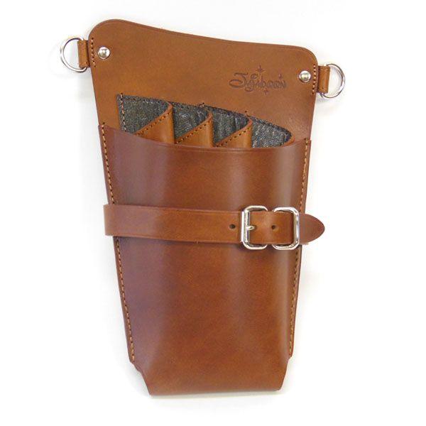 シザー ケース ホルスター タイプ 茶色  左利き 用　（ 革 ベルト付き） 本革 （レザー）製 J...