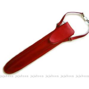 JAJABOON ドラムスティックケース　スリム　赤 （チューニングキーポケット付）本革（レザー）製