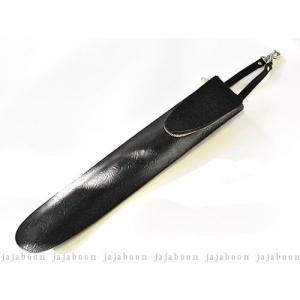 JAJABOON ドラムスティックケース　スリム　黒アラベスク-唐草模様（チューニングキーポケット付）本革（レザー）製