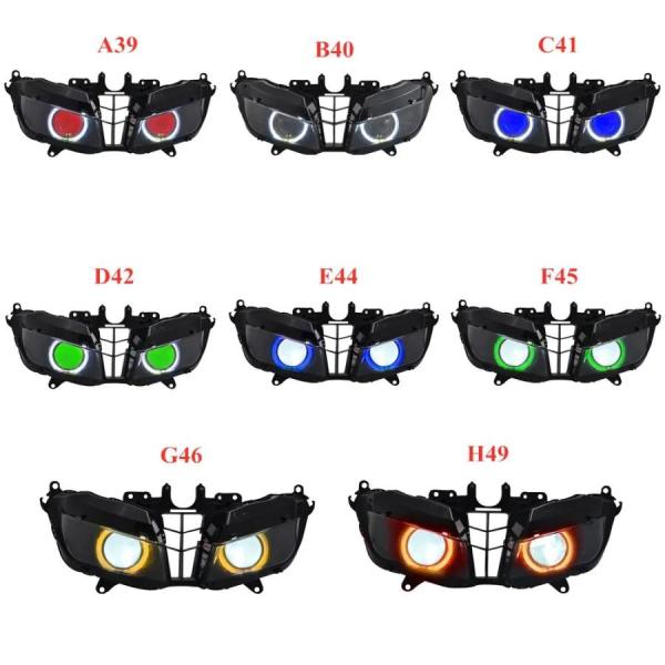 Motorcycle Custom Headlamp Angel Eyes LED Faros Mo...