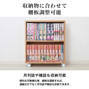 日本製 キャスター付き押入れコミックラック 2...の詳細画像4