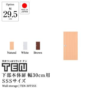 (専用オプション品) 天井つっぱりラックTEN専用 下部本体用扉 幅30cm SSSサイズ 高さ53cm 日本製｜jajan-a