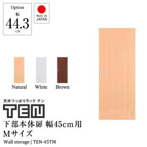 (専用オプション品) 天井つっぱりラックTEN専用 下部本体用扉 幅45cm Mサイズ 高さ107cm 日本製｜jajan-a