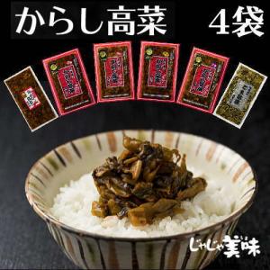 辛子高菜 国産 激辛 高菜漬け 250g x４袋（バリ辛、ごま高菜は200g）ご飯のお供 樽味屋 高菜 漬物 高菜明太子 豚骨ラーメンや高菜チャーハン