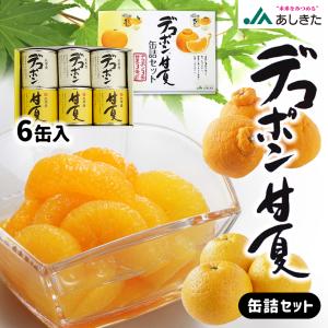 お中元 2026 ゼリー ギフト デコポン甘夏缶詰セット6缶入 デコポン缶詰×3缶 甘夏缶詰×3缶 JAあしきた 熊本産 フルーツ 果物 御祝 お祝 内祝い お返し｜JA熊本経済連Yahoo!Shop
