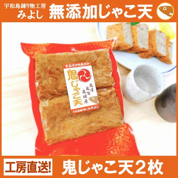 鬼じゃこ天２枚 無添加じゃこ天 宇和島練り物工房みよし 真空タイプ